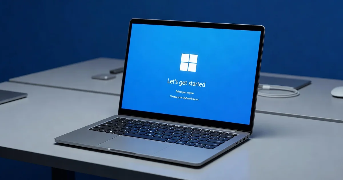Featured image: Professional featured image for: How to Troubleshoot Slow Performance on a Windows PC. Modern laptop