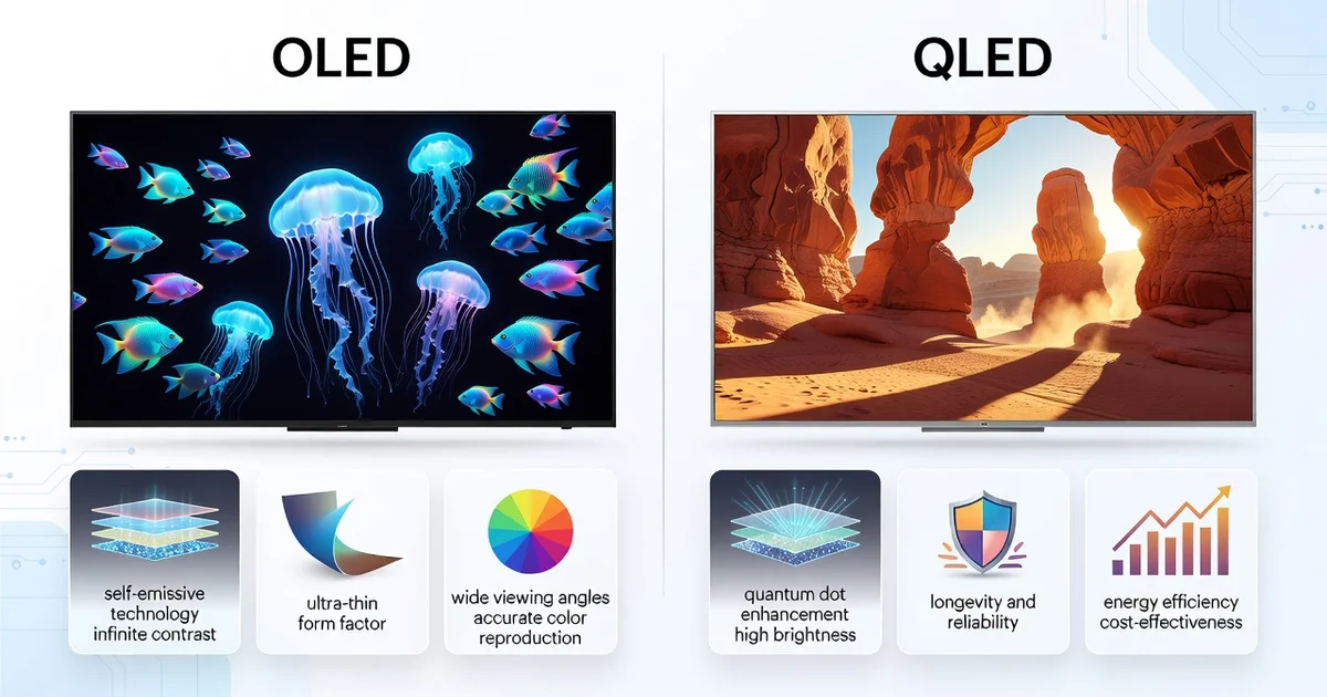 Featured image: Professional featured image for: Oled Vs Qled: Understanding Modern Display Technology: Everything Y