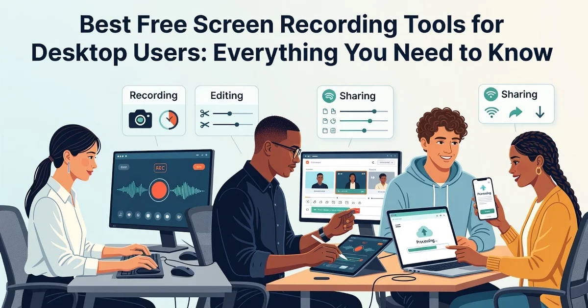 Featured image: Professional featured image for: Best Free Screen Recording Tools for Desktop Users: Everything You