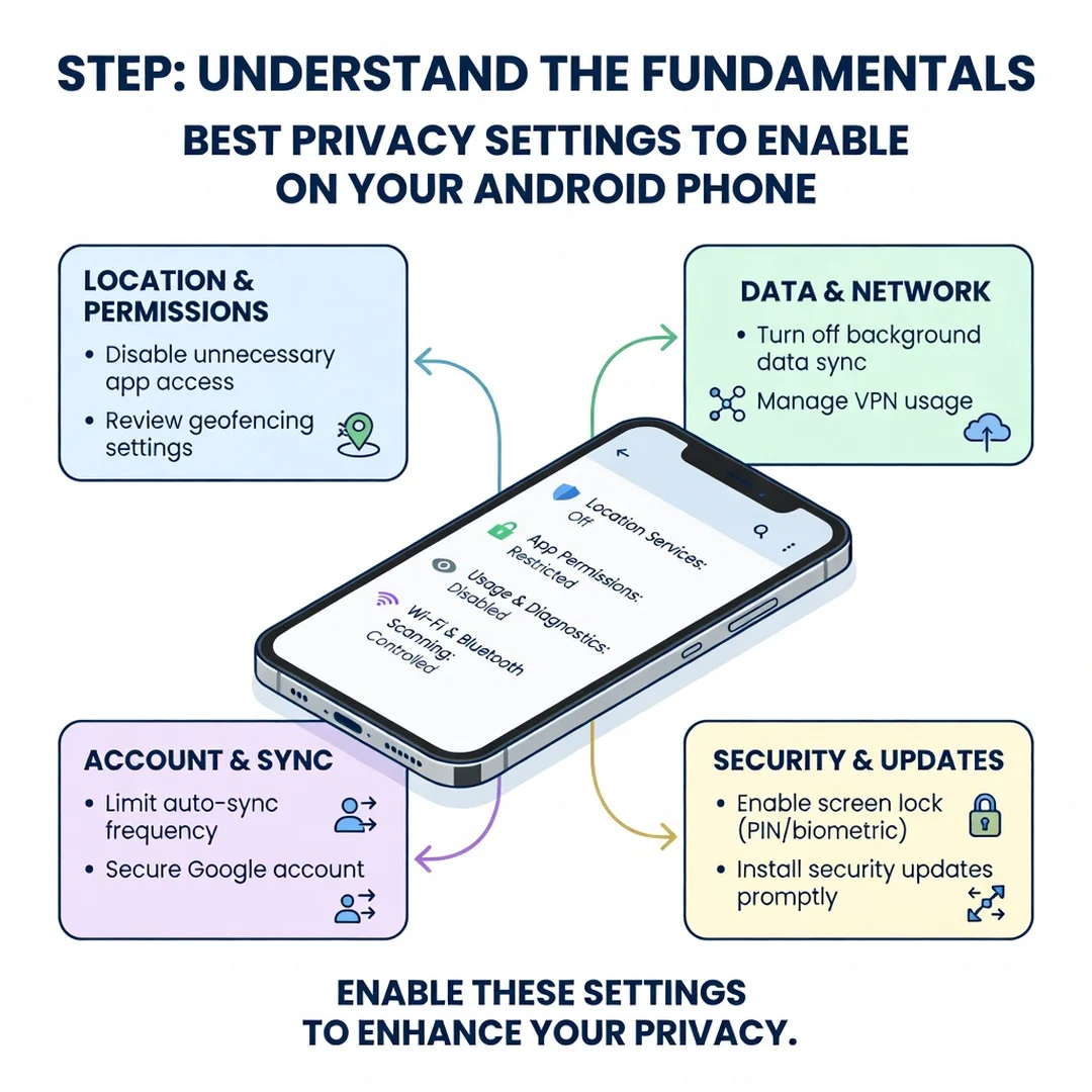 Step 1: Illustration for step: Understand the fundamentals related to Best Privacy Settings to Enable on You