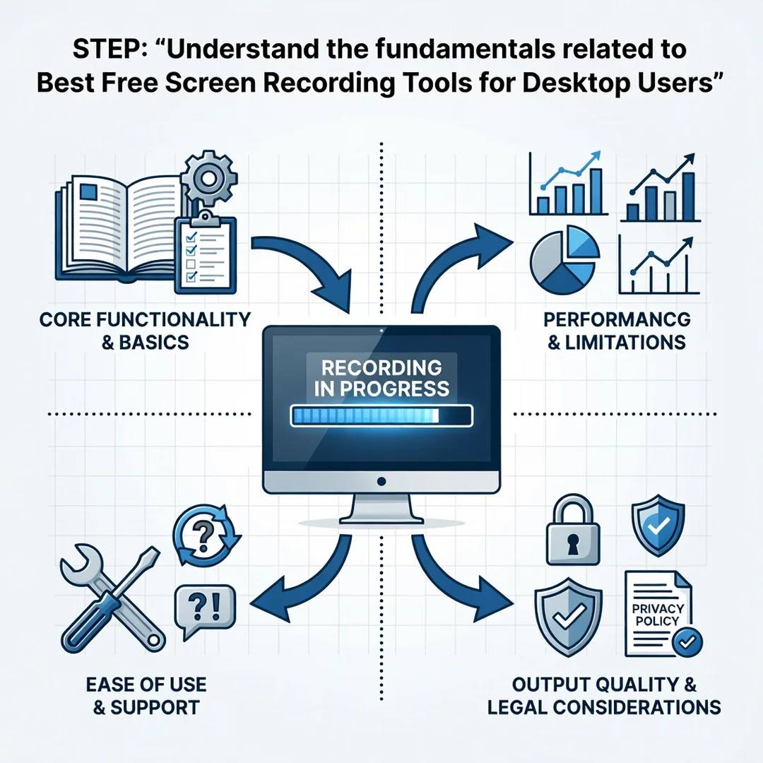 Step 1: Illustration for step: Understand the fundamentals related to Best Free Screen Recording Tools for D