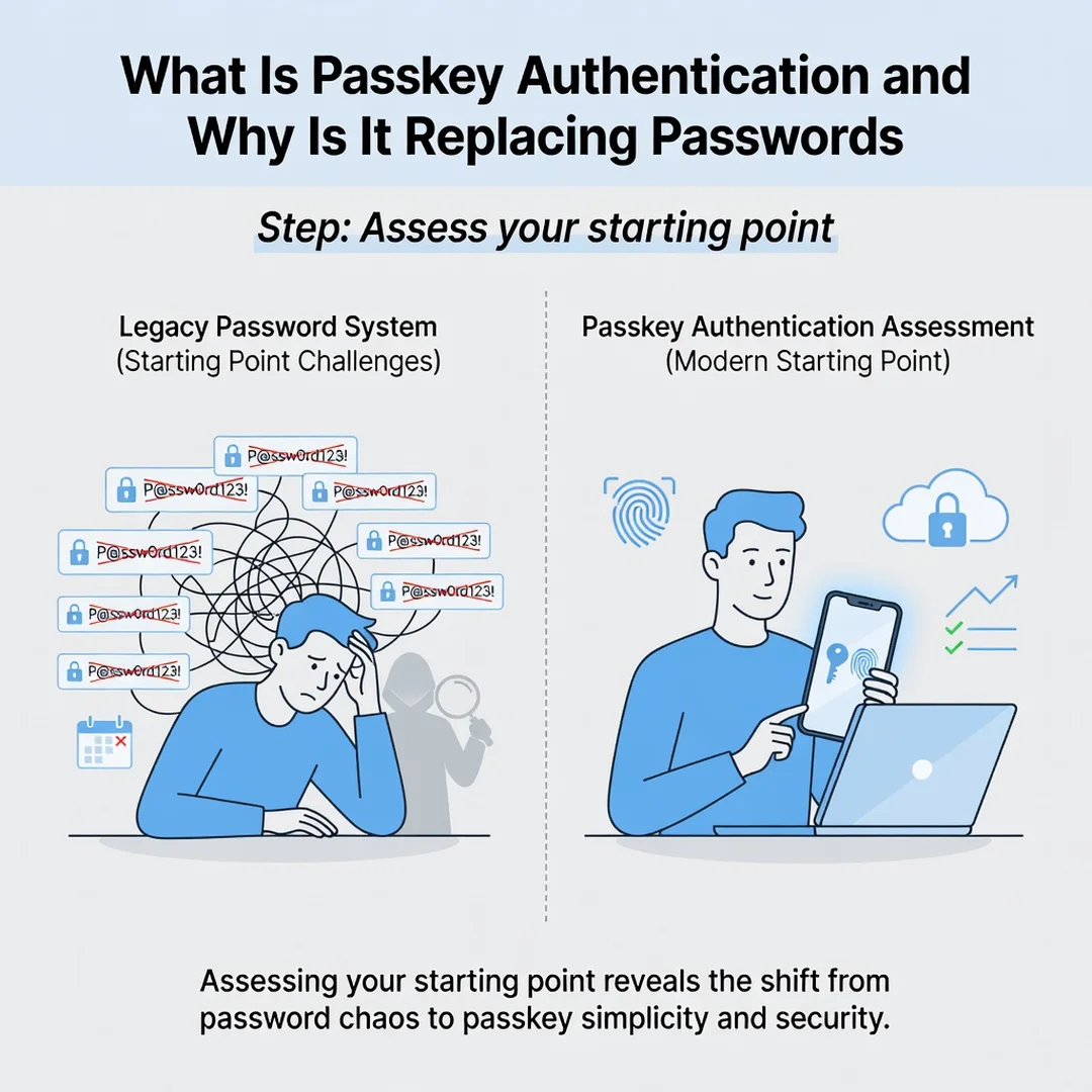 Step 2: Illustration for step: Assess your starting point related to What Is Passkey Authentication and Why 