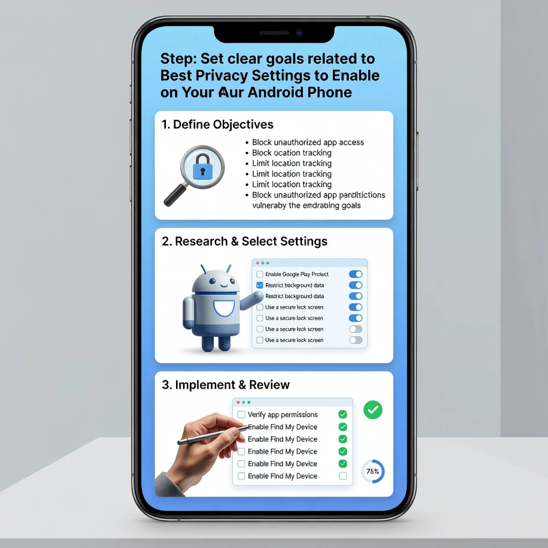 Step 3: Illustration for step: Set clear goals related to Best Privacy Settings to Enable on Your Android Ph