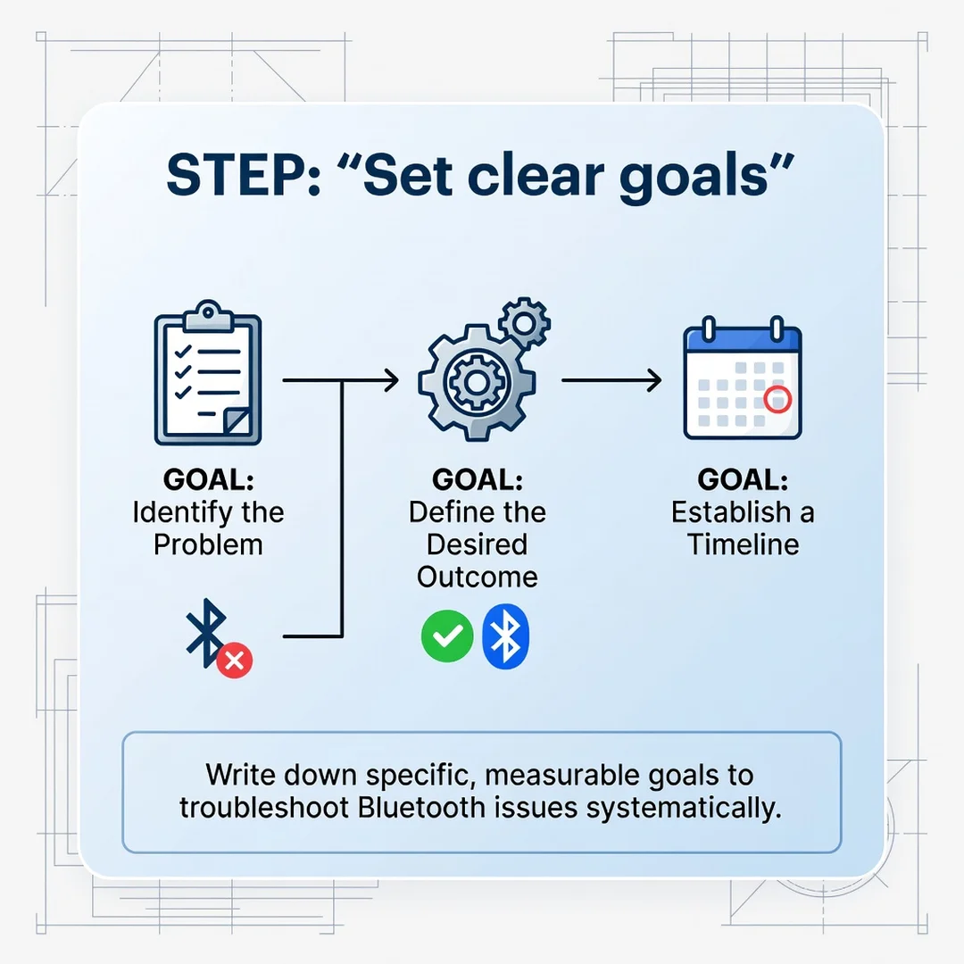 Step 3: Illustration for step: Set clear goals related to How to Fix Common Bluetooth Connection Problems, p