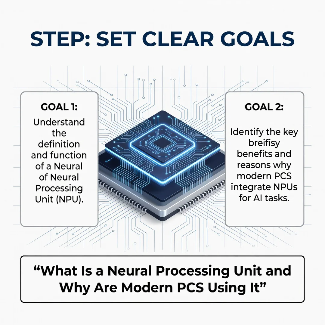 Step 3: Illustration for step: Set clear goals related to What Is a Neural Processing Unit and Why Are Moder