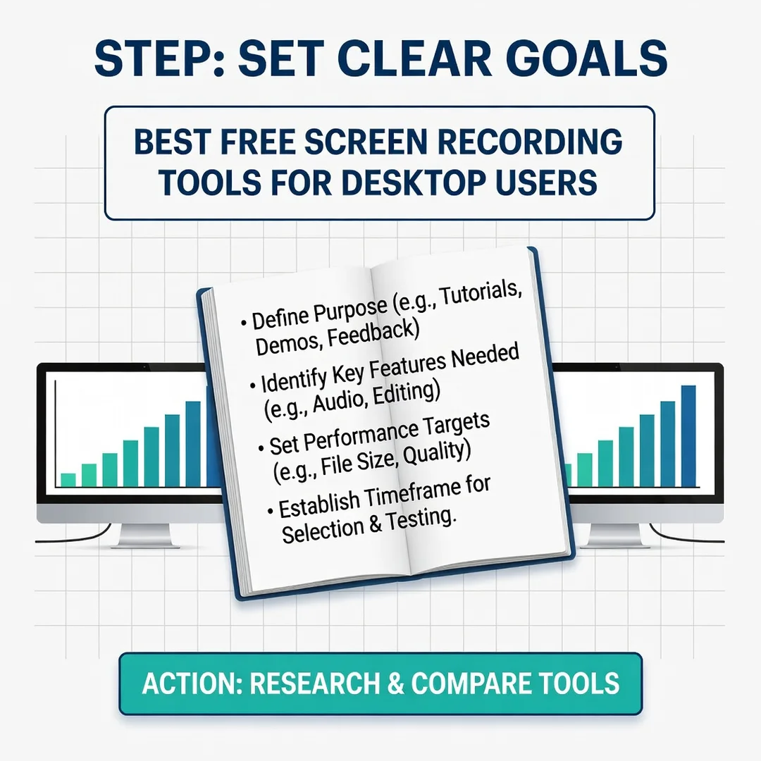 Step 3: Illustration for step: Set clear goals related to Best Free Screen Recording Tools for Desktop Users