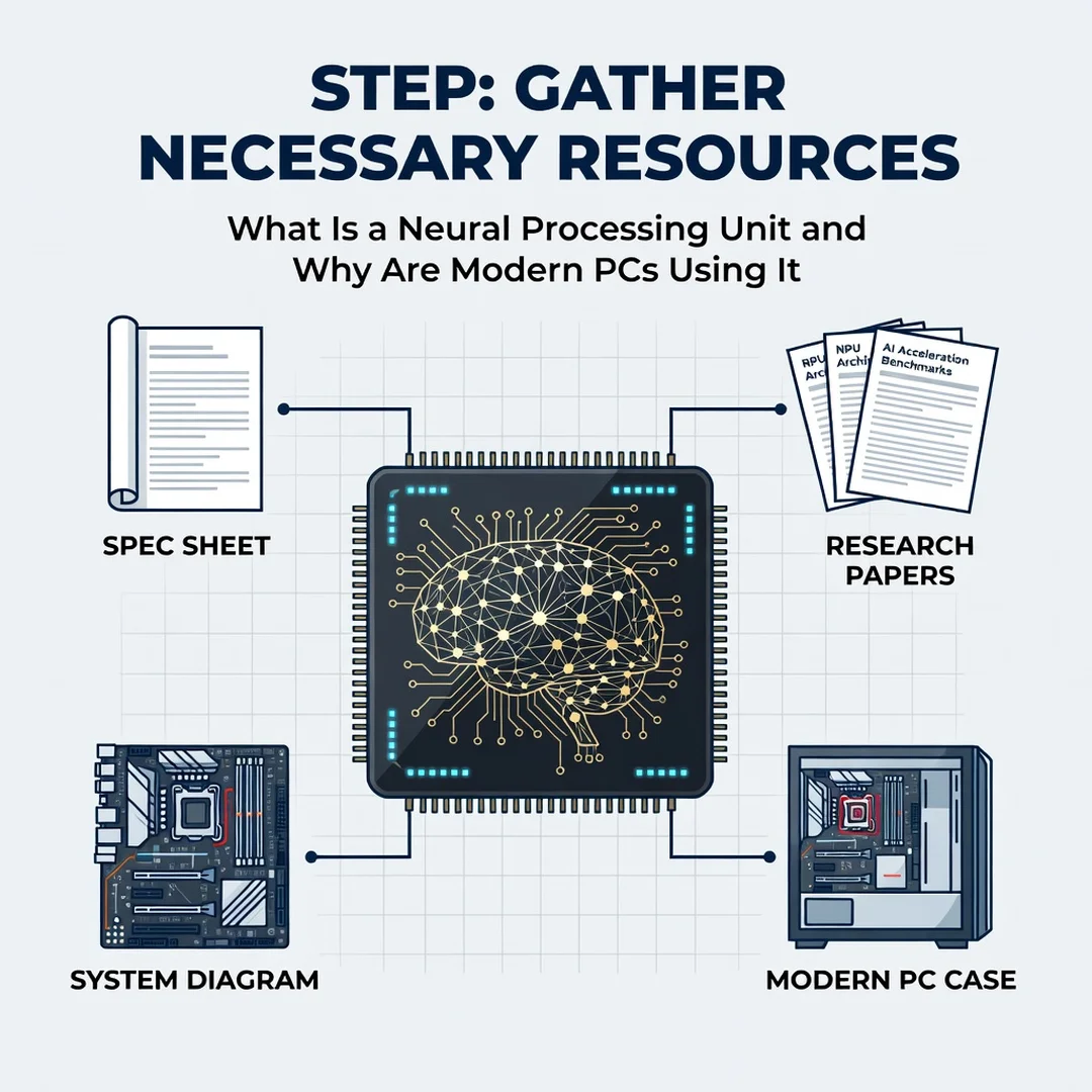 Step 4: Illustration for step: Gather necessary resources related to What Is a Neural Processing Unit and Wh