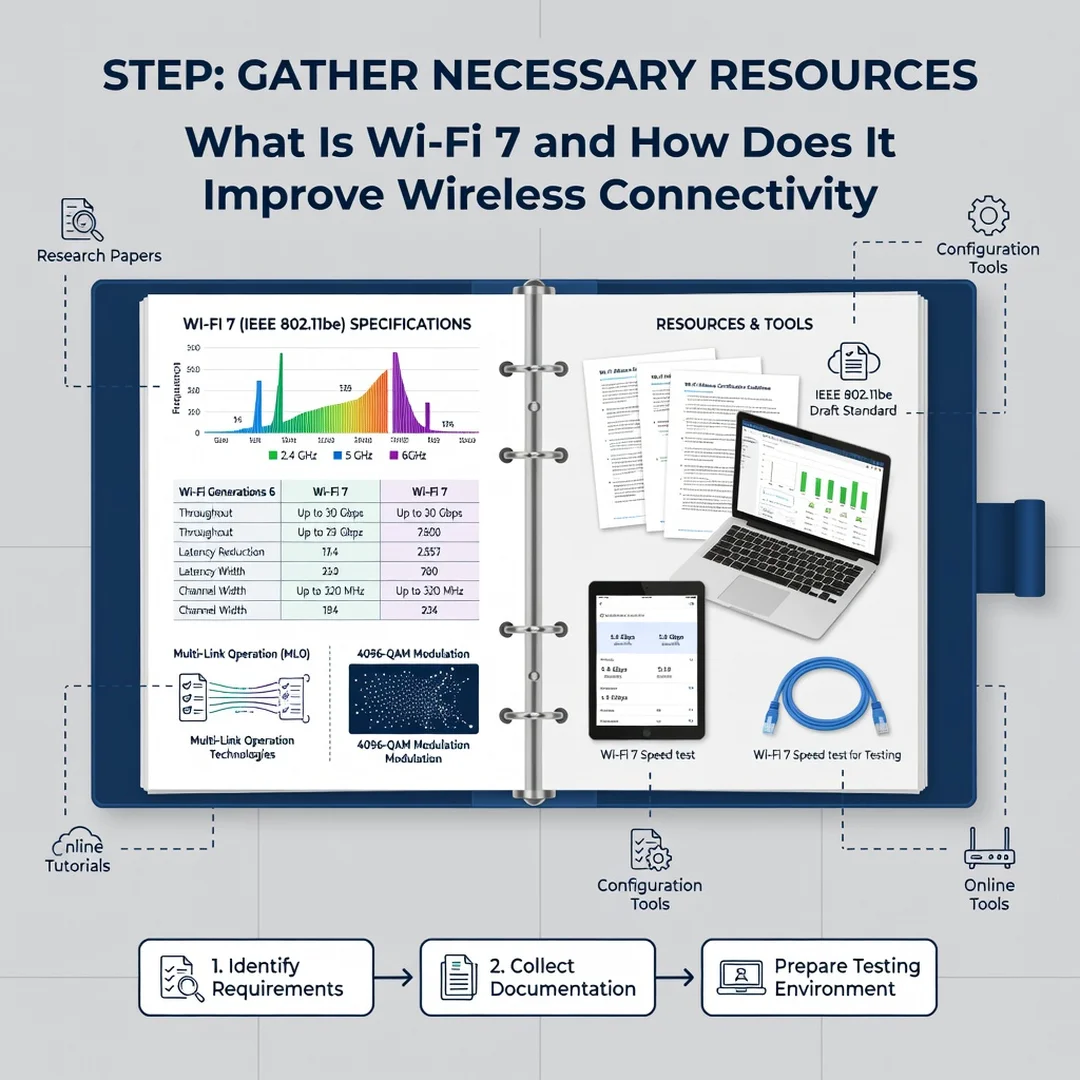 Step 4: Illustration for step: Gather necessary resources related to What Is Wi-Fi 7 and How Does It Improve