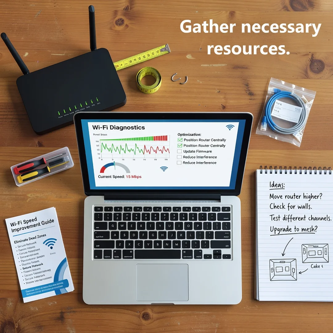 Step 4: Illustration for step: Gather necessary resources related to How to Improve Wi-Fi Speed Without Buyi