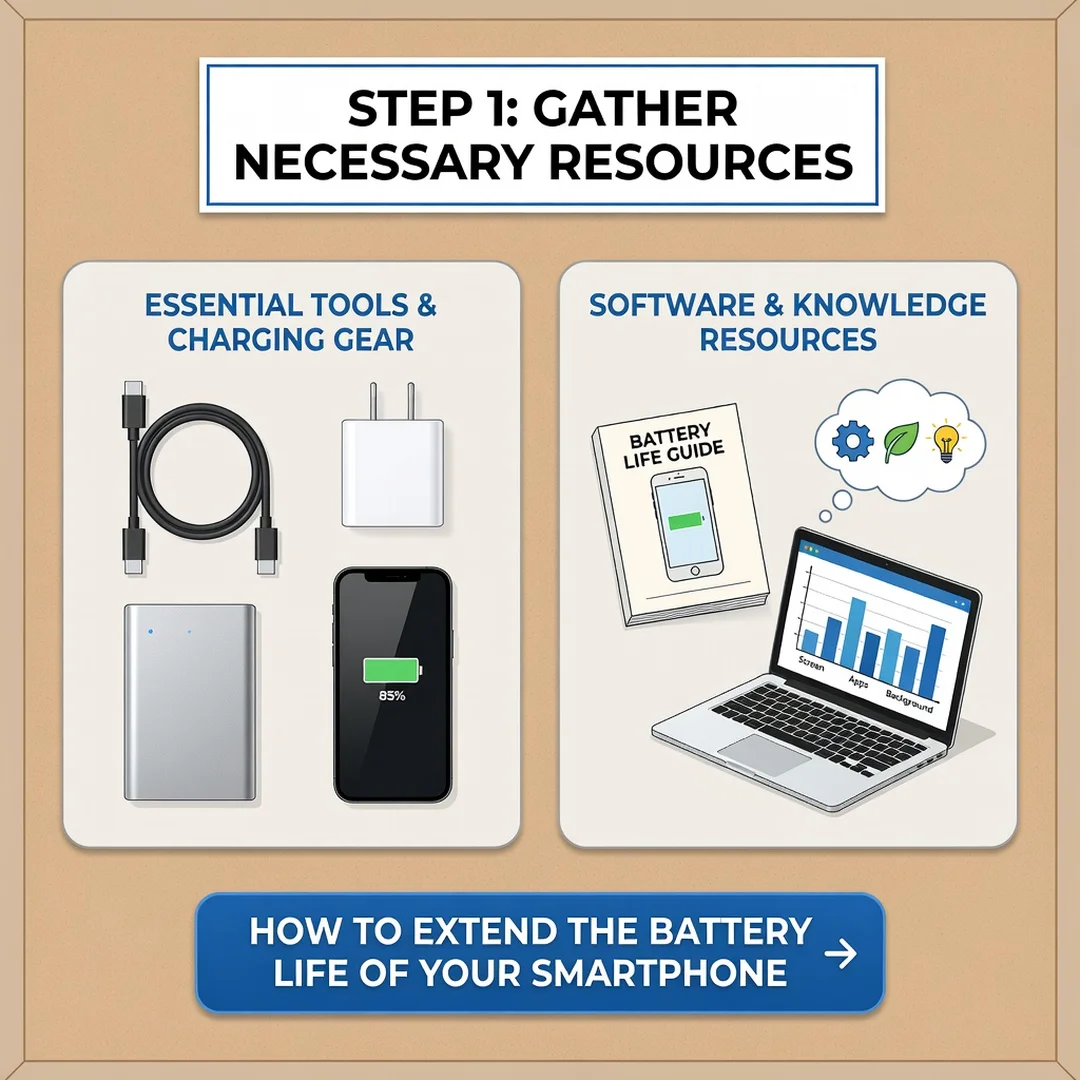 Step 4: Illustration for step: Gather necessary resources related to How to Extend the Battery Life of Your 