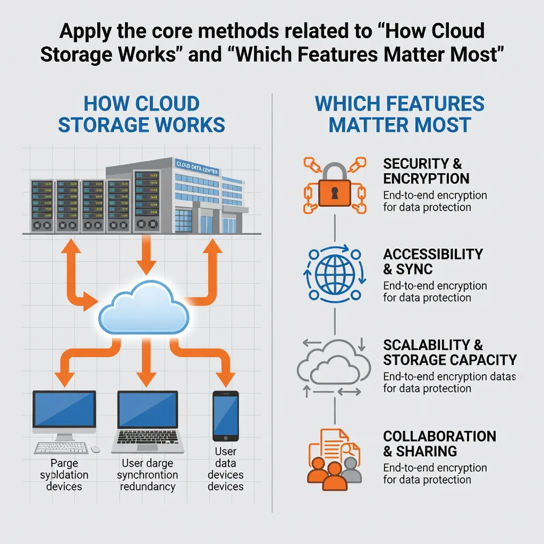 Step 5: Illustration for step: Apply the core methods related to How Cloud Storage Works and Which Features 