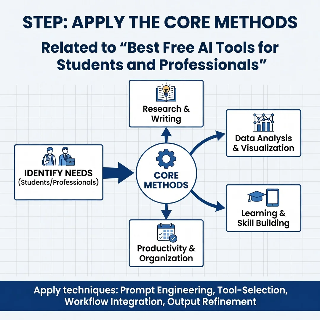 Step 5: Illustration for step: Apply the core methods related to Best Free AI Tools for Students and Profess
