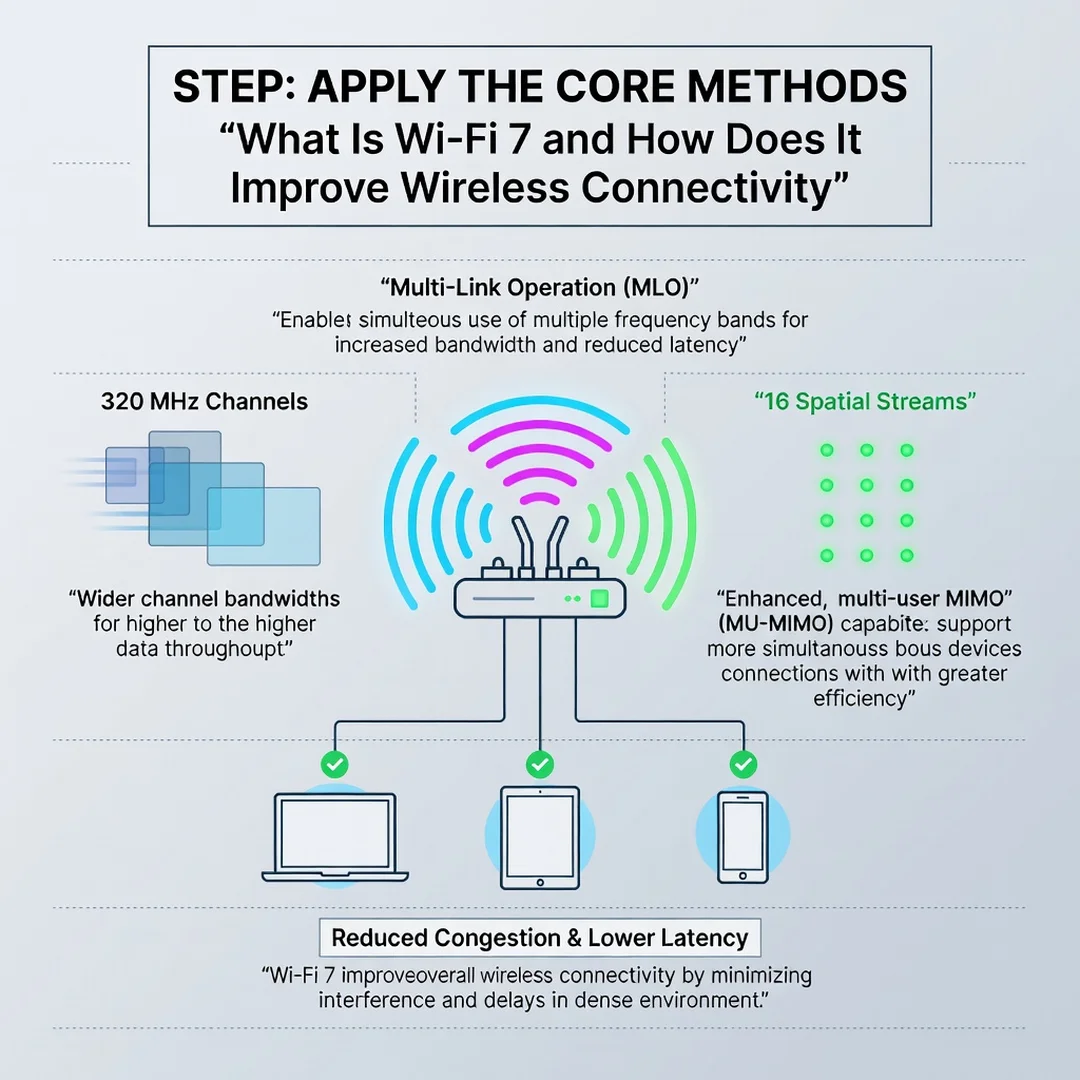 Step 5: Illustration for step: Apply the core methods related to What Is Wi-Fi 7 and How Does It Improve Wir