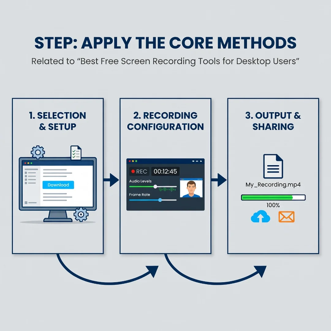Step 5: Illustration for step: Apply the core methods related to Best Free Screen Recording Tools for Deskto