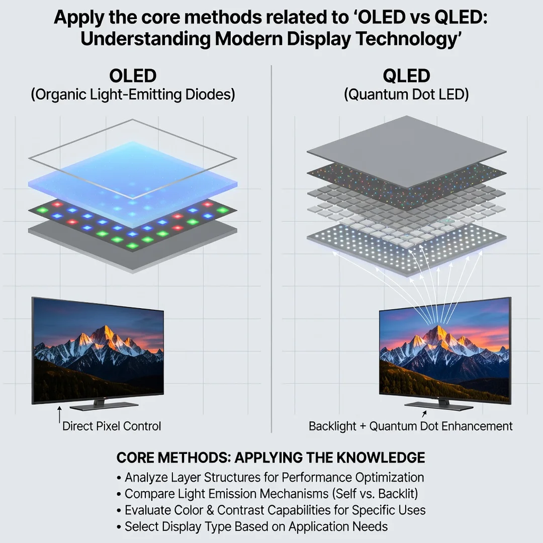 Step 5: Illustration for step: Apply the core methods related to OLED vs QLED: Understanding Modern Display 