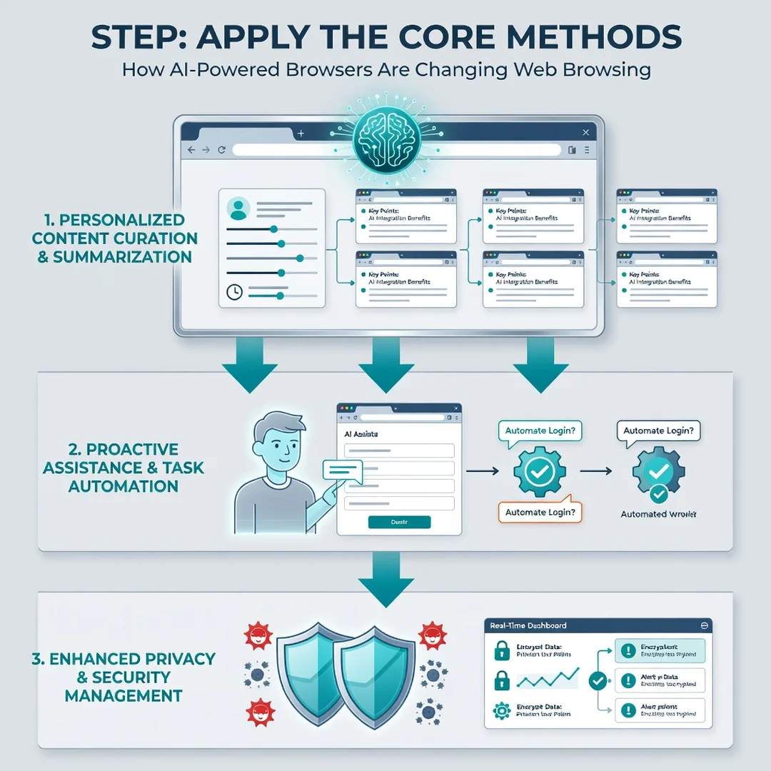 Step 5: Illustration for step: Apply the core methods related to How AI-Powered Browsers Are Changing Web Br