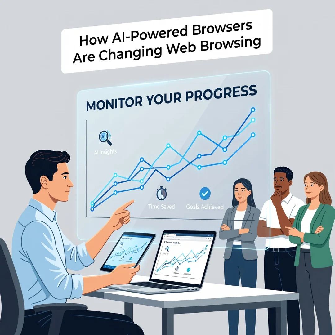 Step 6: Illustration for step: Monitor your progress related to How AI-Powered Browsers Are Changing Web Bro