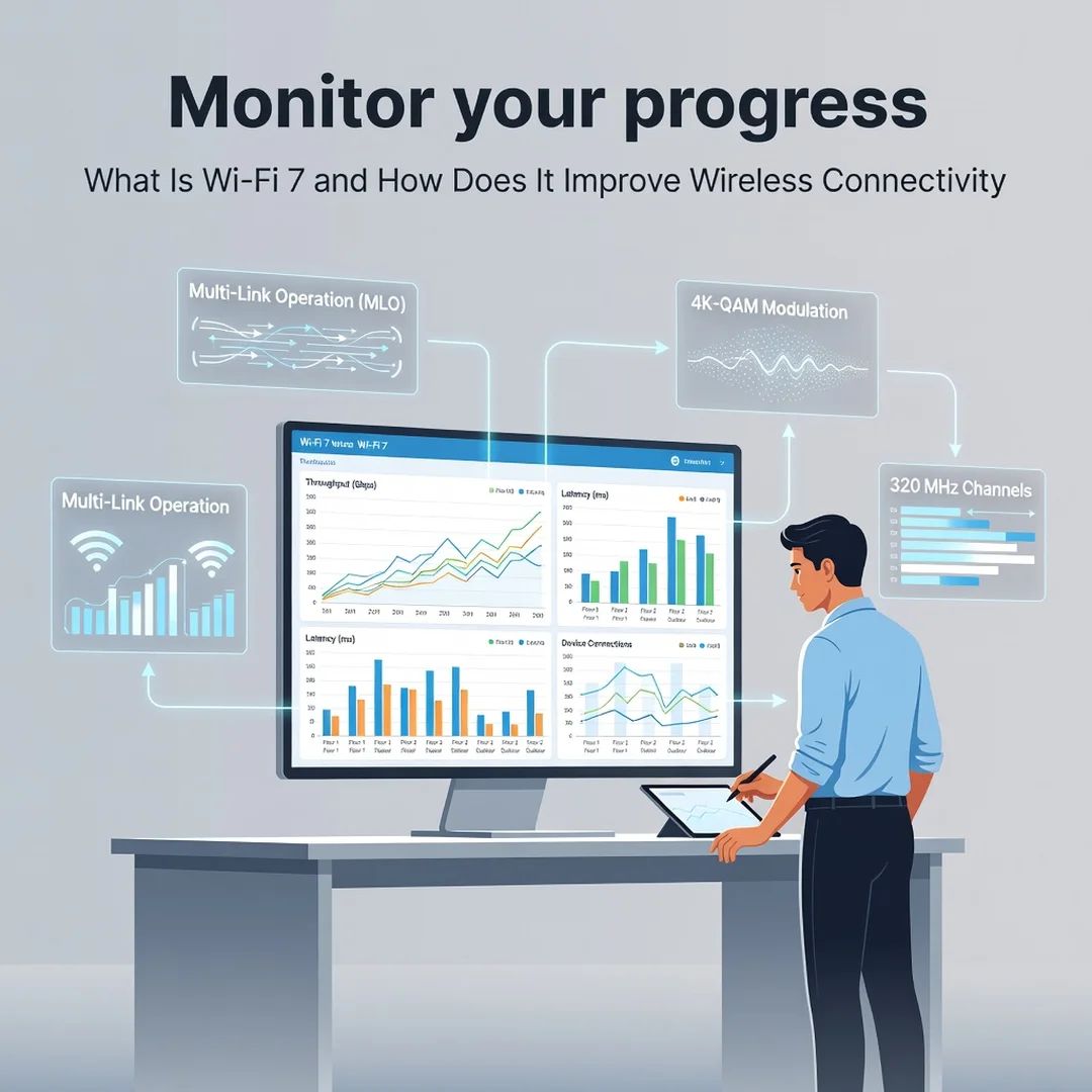 Step 6: Illustration for step: Monitor your progress related to What Is Wi-Fi 7 and How Does It Improve Wire