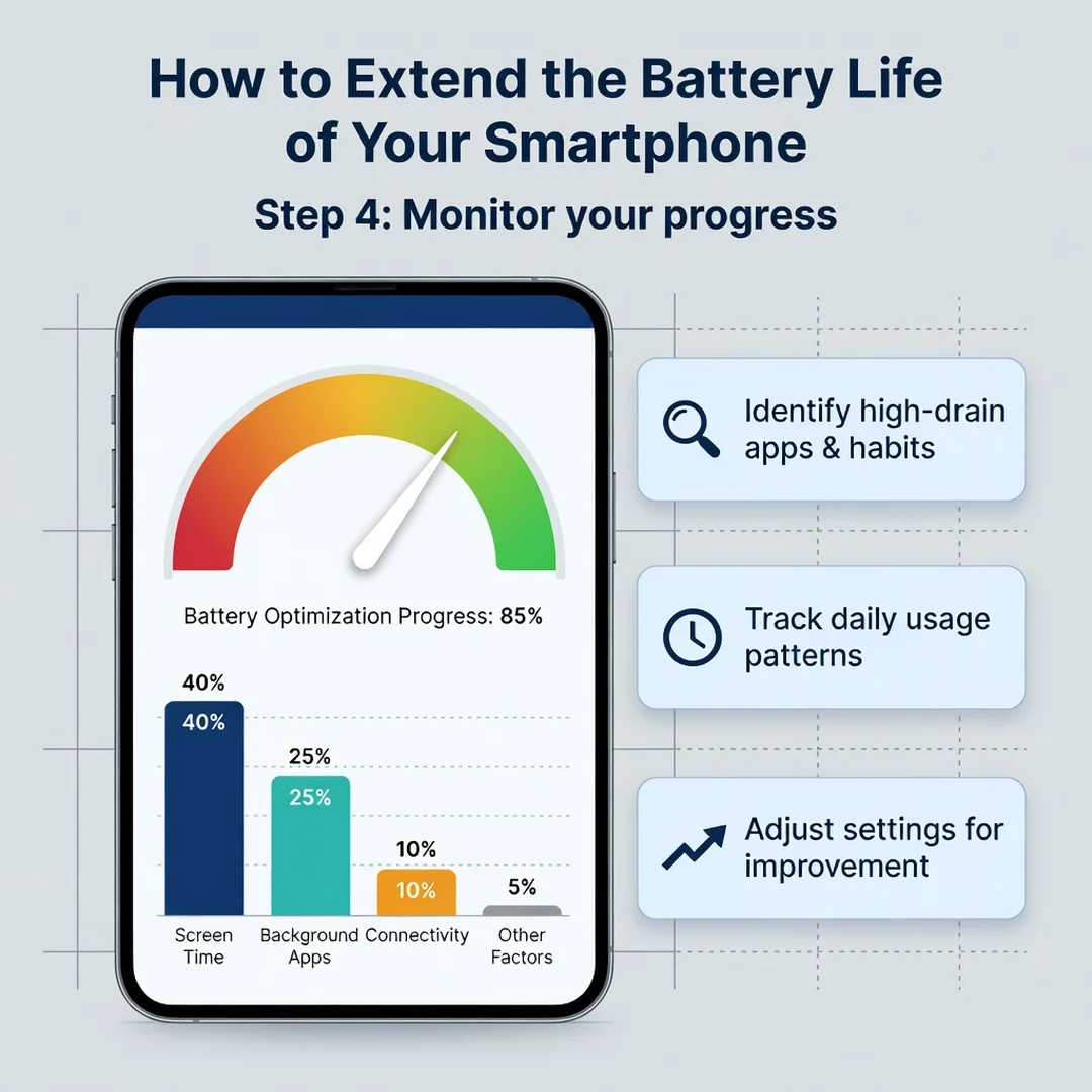 Step 6: Illustration for step: Monitor your progress related to How to Extend the Battery Life of Your Smart