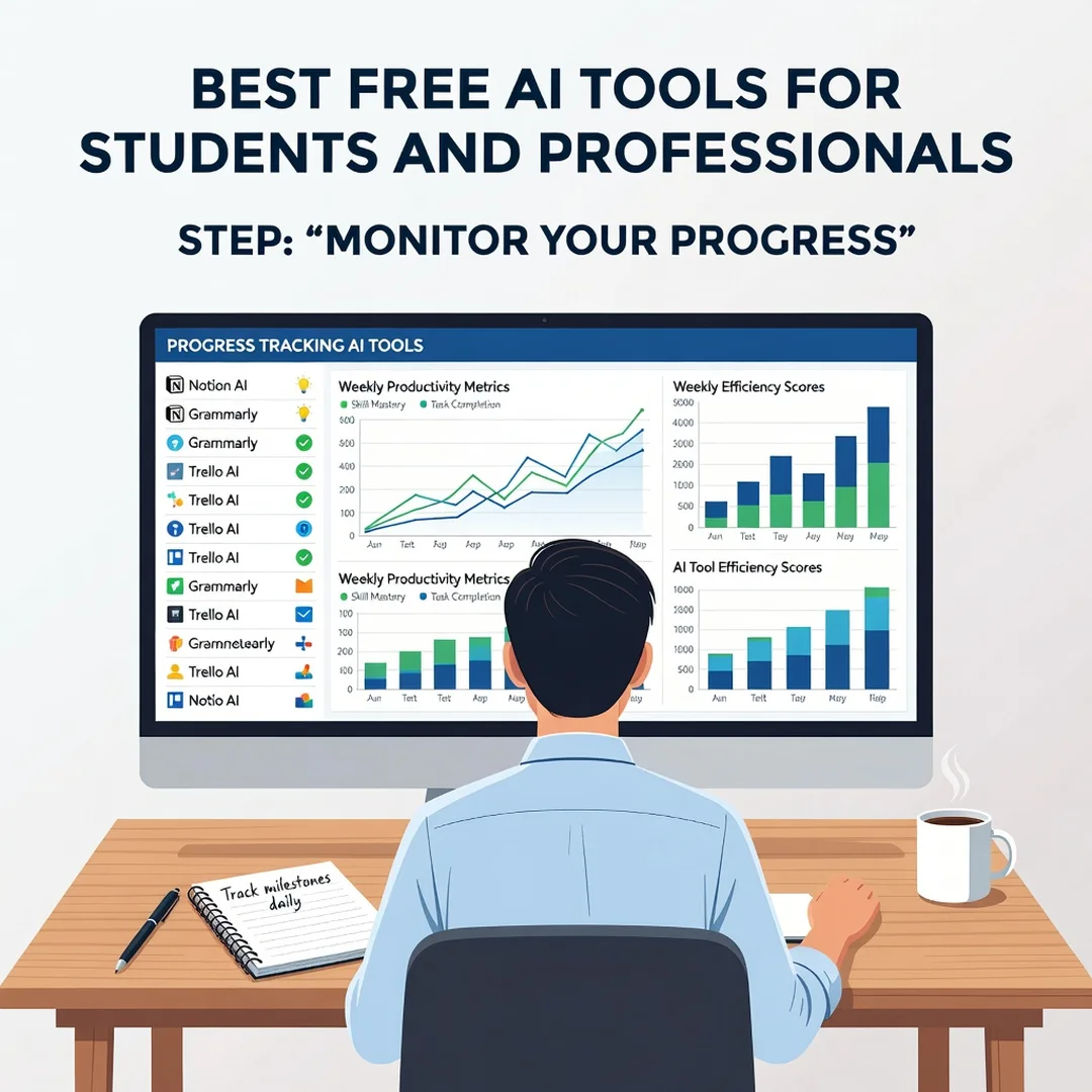 Step 6: Illustration for step: Monitor your progress related to Best Free AI Tools for Students and Professi