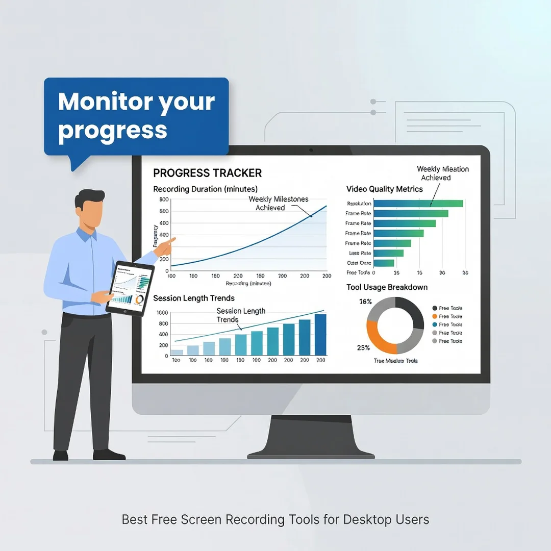 Step 6: Illustration for step: Monitor your progress related to Best Free Screen Recording Tools for Desktop