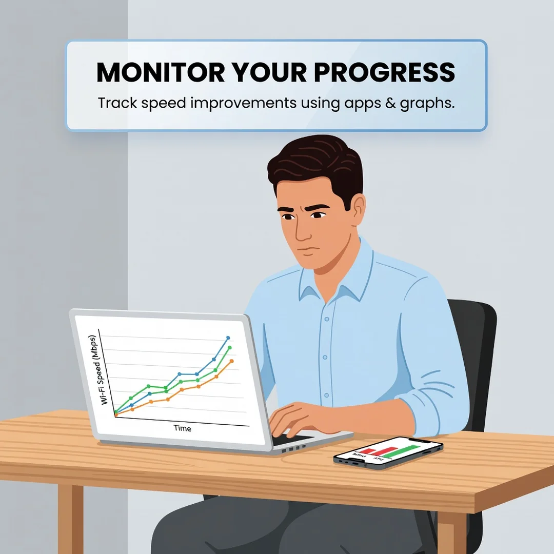 Step 6: Illustration for step: Monitor your progress related to How to Improve Wi-Fi Speed Without Buying a 