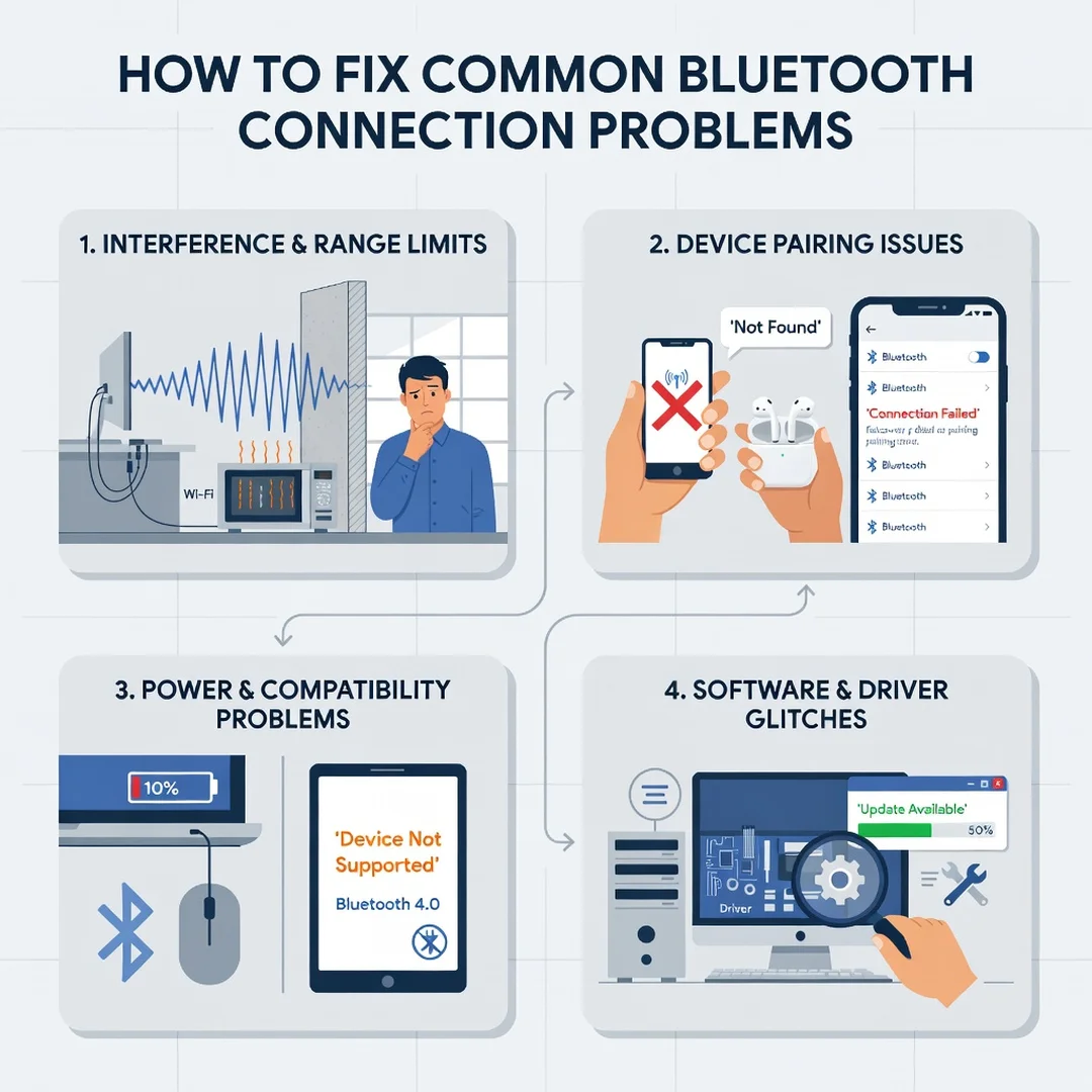 Step 7: Illustration for step: Address common challenges related to How to Fix Common Bluetooth Connection P