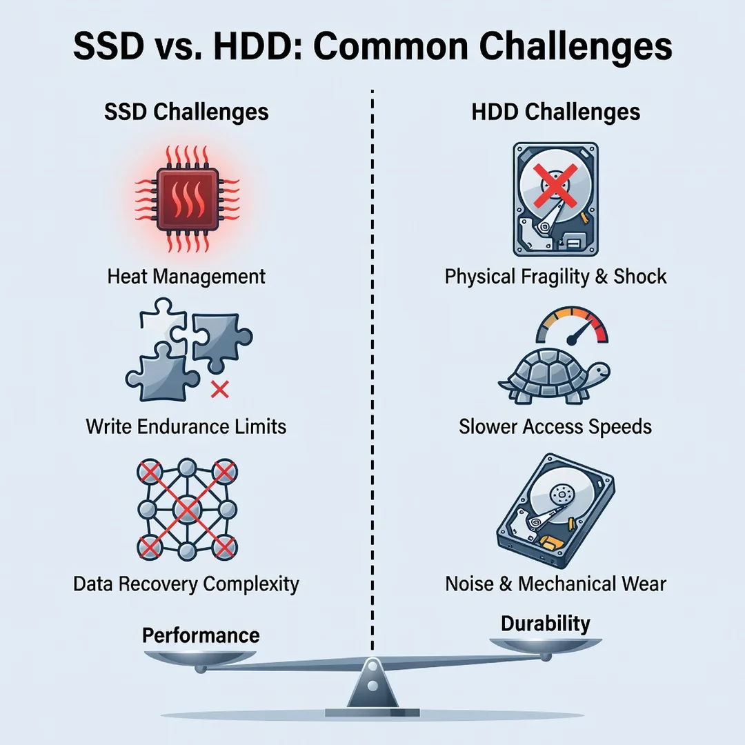 Step 7: Illustration for step: Address common challenges related to SSD vs HDD: Which Storage Technology Is 