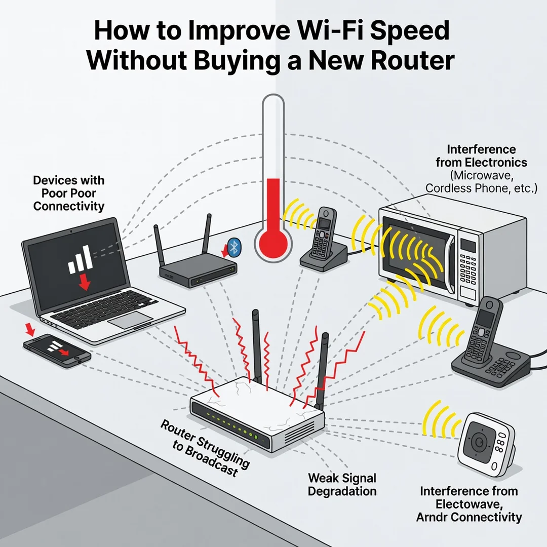 Step 7: Illustration for step: Address common challenges related to How to Improve Wi-Fi Speed Without Buyin