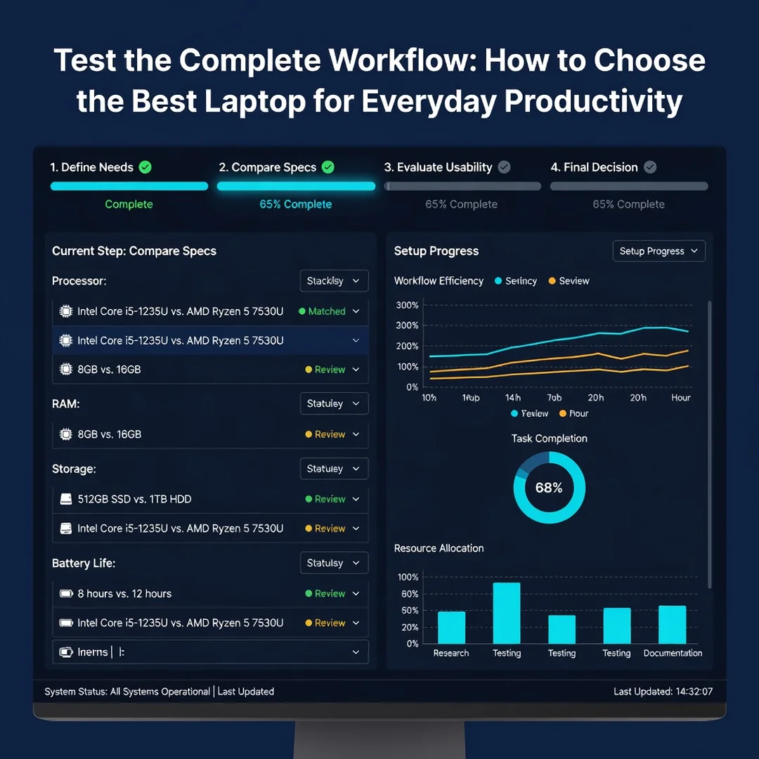 Step 7: Technical tutorial screenshot: Test the complete workflow for How to Choose the Best Laptop for Ever