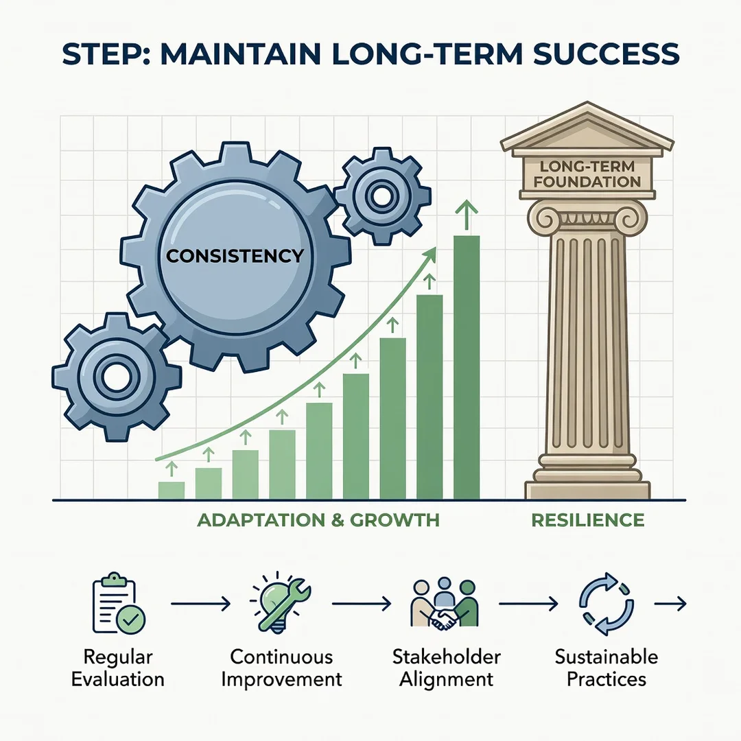 Step 8: Illustration for step: Maintain long-term success related to What Is Wi-Fi 7 and How Does It Improve